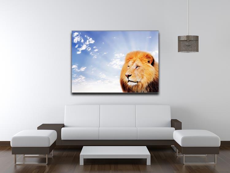 Lion on a sky background Canvas Print or Poster - Canvas Art Rocks - 4