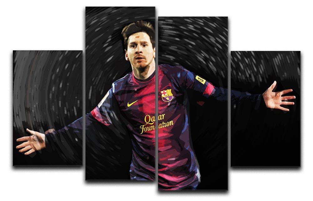 Lionel Messi 4 Split Panel Canvas  - Canvas Art Rocks - 1