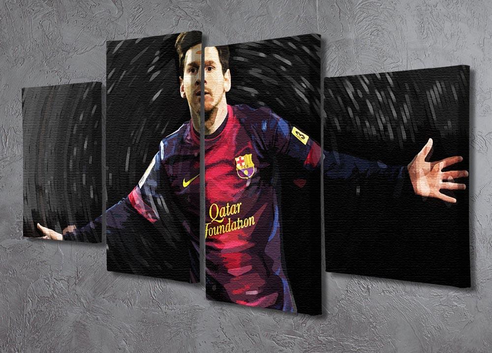 Lionel Messi 4 Split Panel Canvas - Canvas Art Rocks - 2