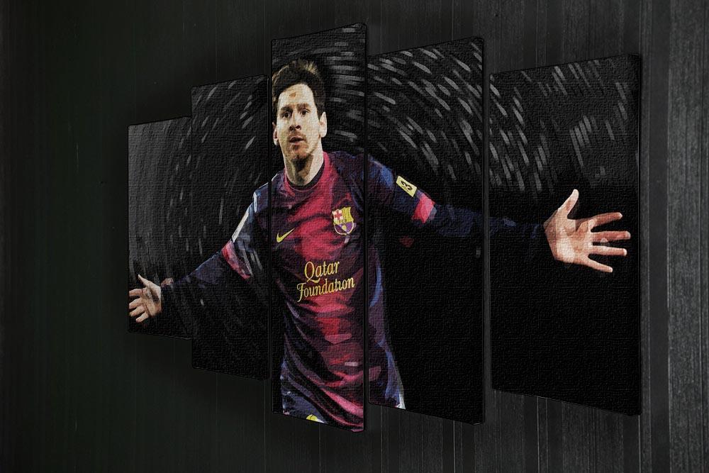Lionel Messi 5 Split Panel Canvas - Canvas Art Rocks - 2