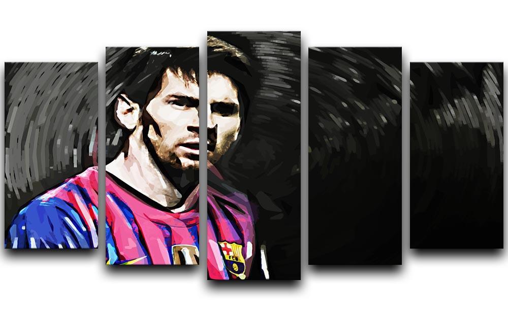 Lionel Messi Close Up 5 Split Panel Canvas  - Canvas Art Rocks - 1
