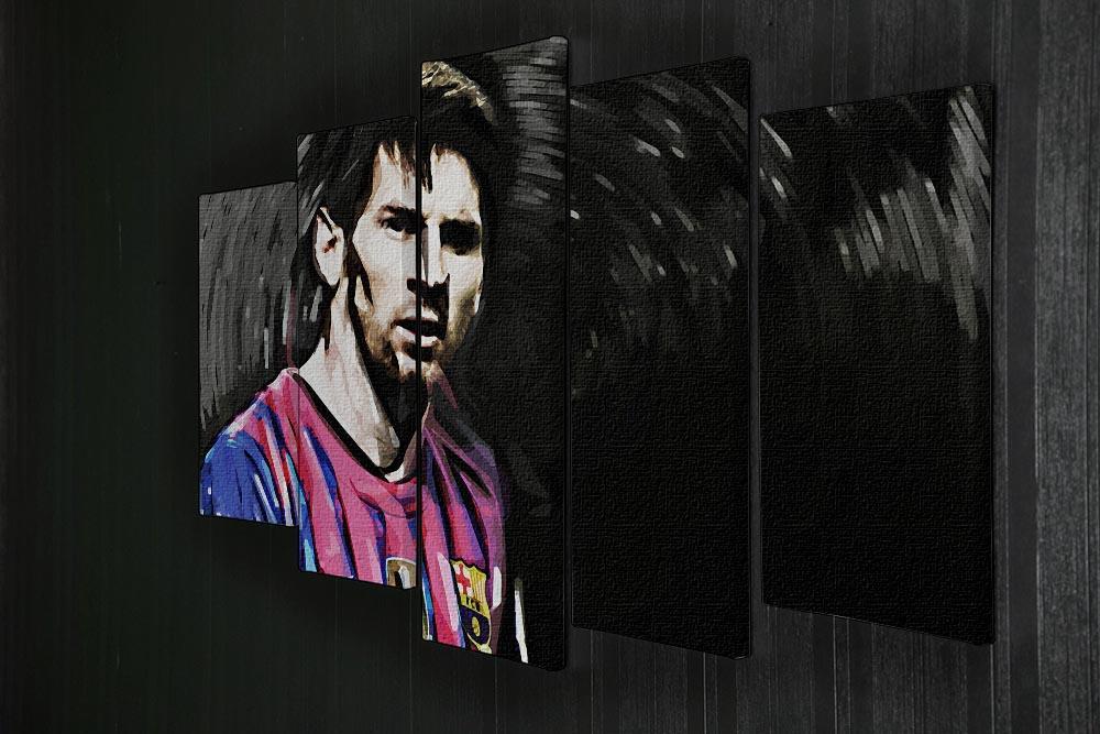 Lionel Messi Close Up 5 Split Panel Canvas - Canvas Art Rocks - 2