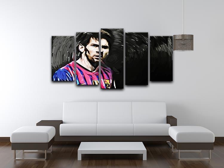 Lionel Messi Close Up 5 Split Panel Canvas - Canvas Art Rocks - 3