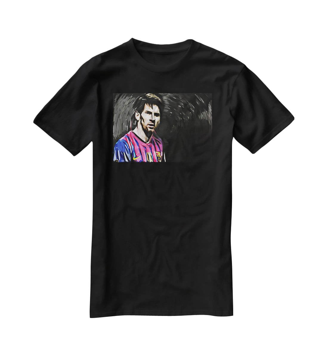 Lionel Messi Close Up T-Shirt - Canvas Art Rocks - 1