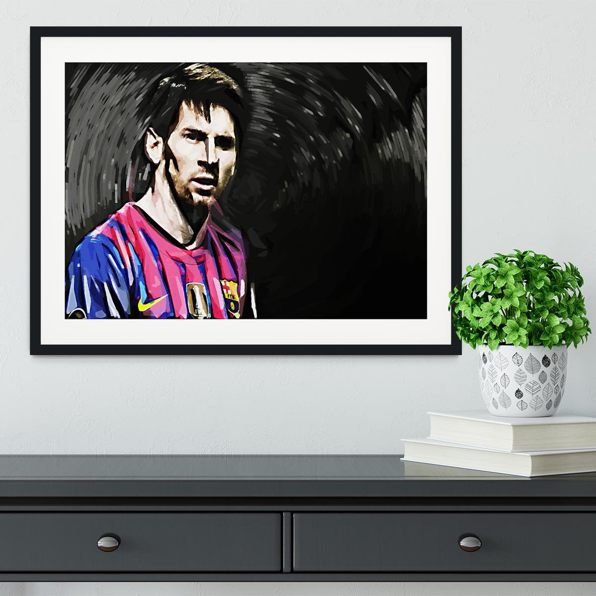 Lionel Messi Close Up Framed Print - Canvas Art Rocks - 1