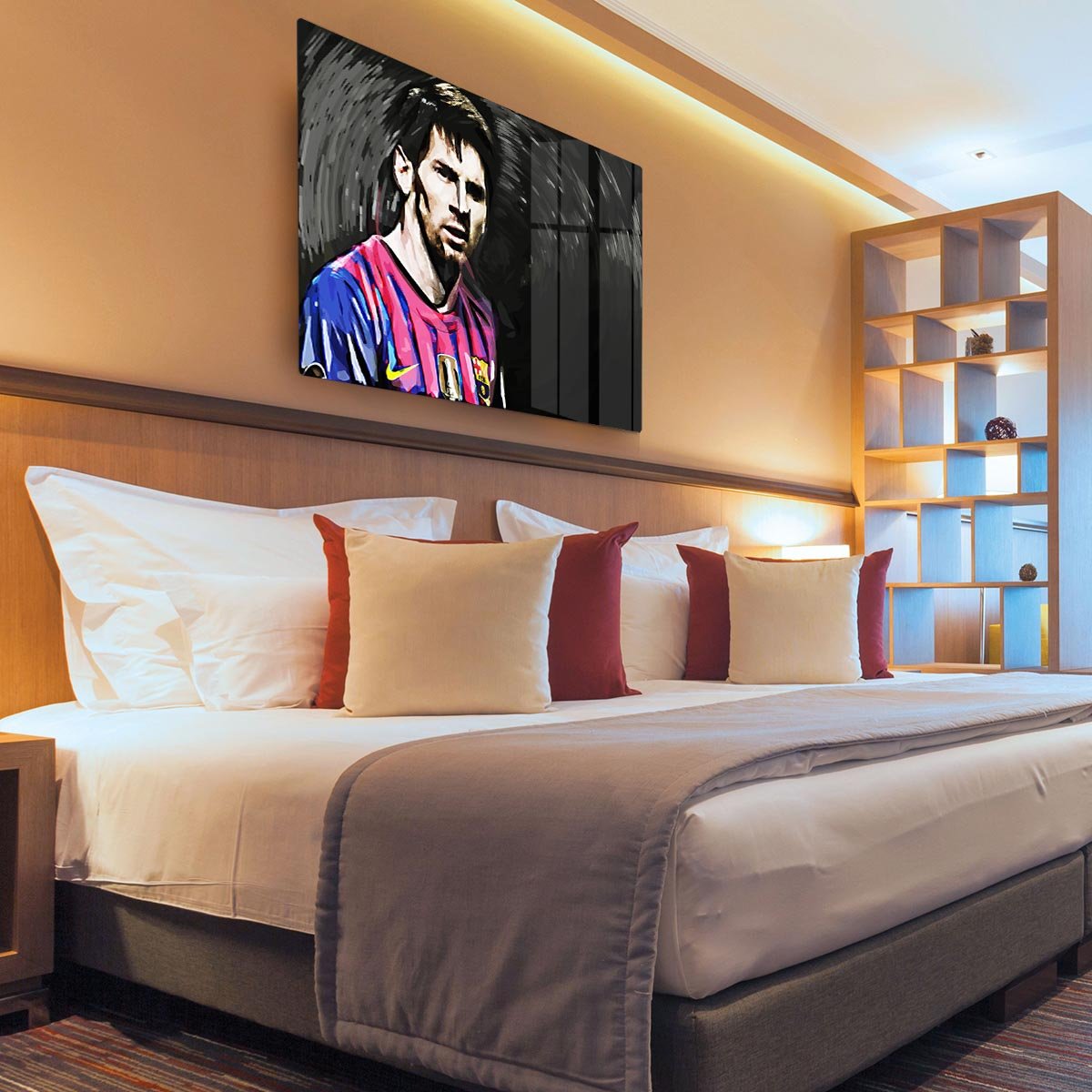 Lionel Messi Close Up HD Metal Print