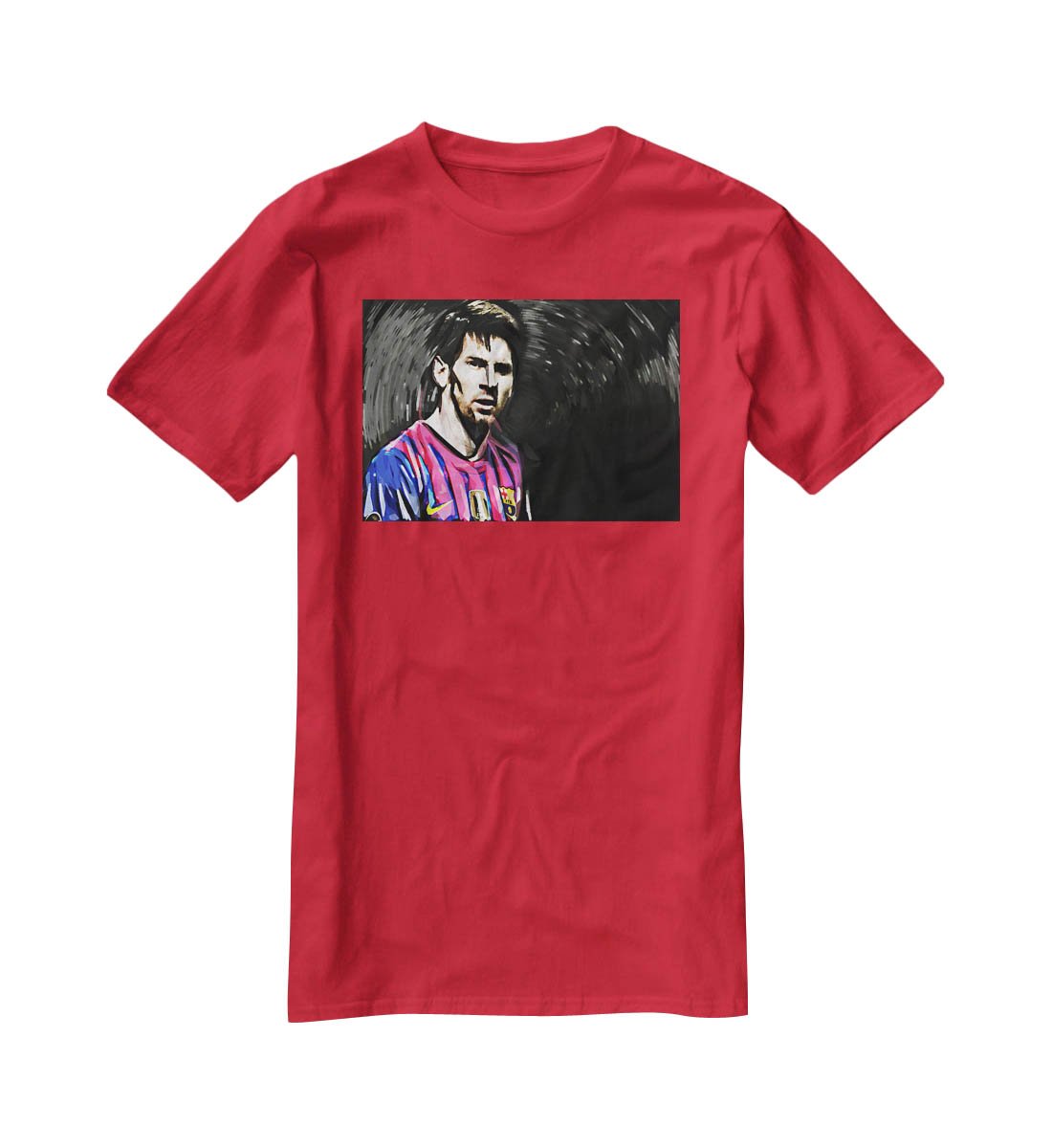 Lionel Messi Close Up T-Shirt - Canvas Art Rocks - 4