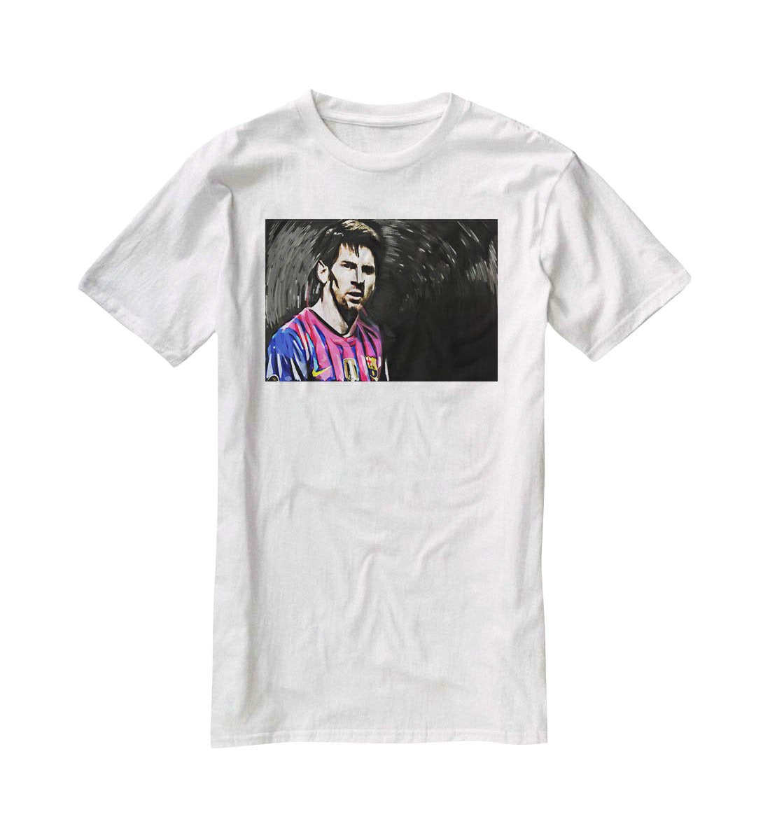 Lionel Messi Close Up T-Shirt - Canvas Art Rocks - 5