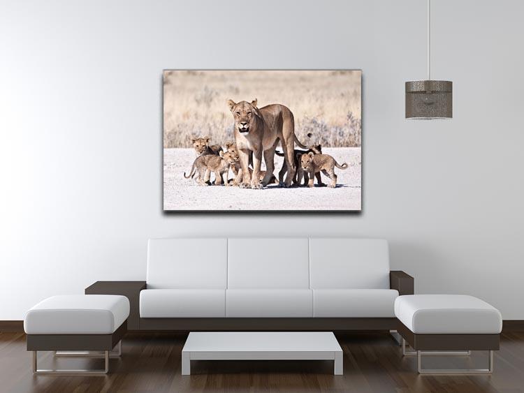 Lioness and cubs Canvas Print or Poster - Canvas Art Rocks - 4
