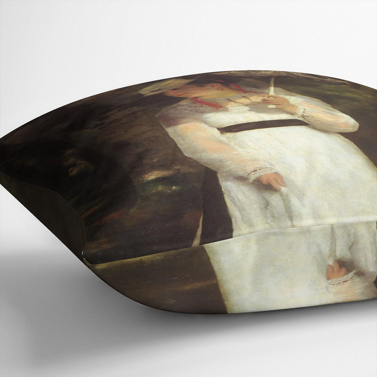 Lise with an Umbrella by Renoir Throw Pillow