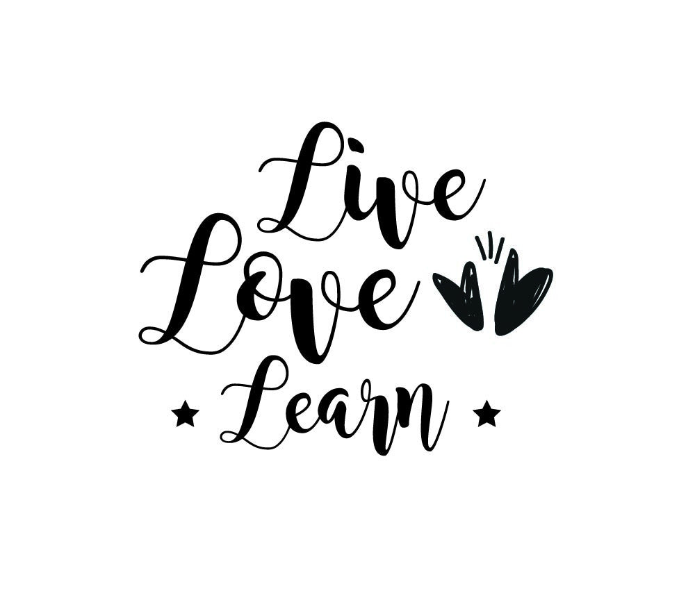 Live, Love Learn - Version 2 Wall Decal - Canvas Art Rocks - 2
