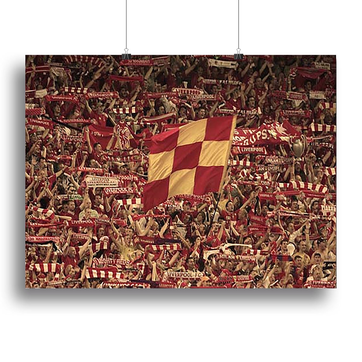 Liverpool Fans on the Kop Canvas Print or Poster