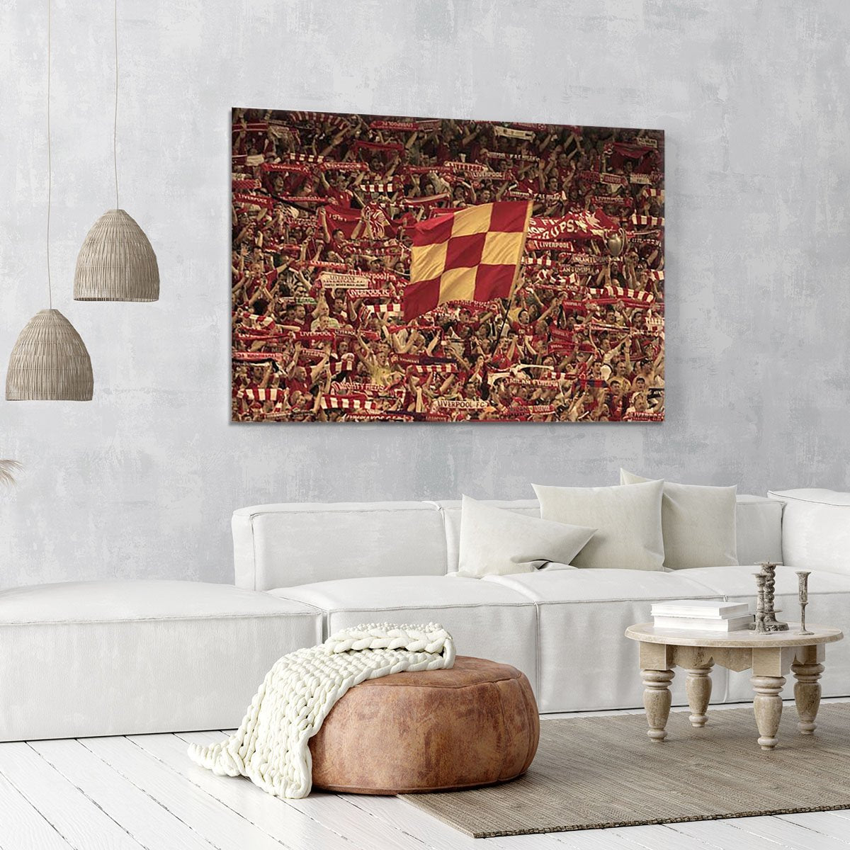 Liverpool Fans on the Kop Canvas Print or Poster