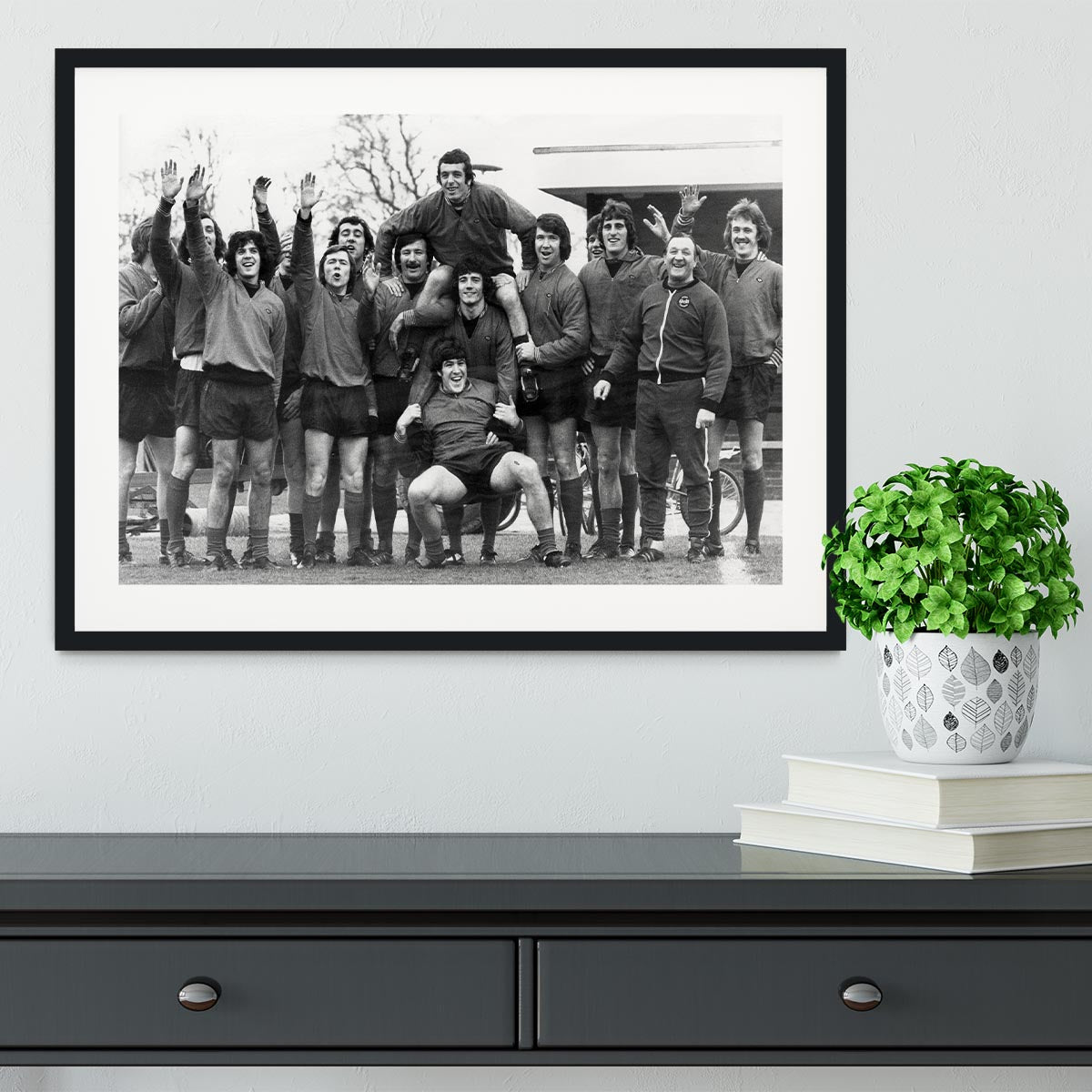 Liverpool FC At Melwood Training Ground 1975 Framed Print - Canvas Art Rocks - 1