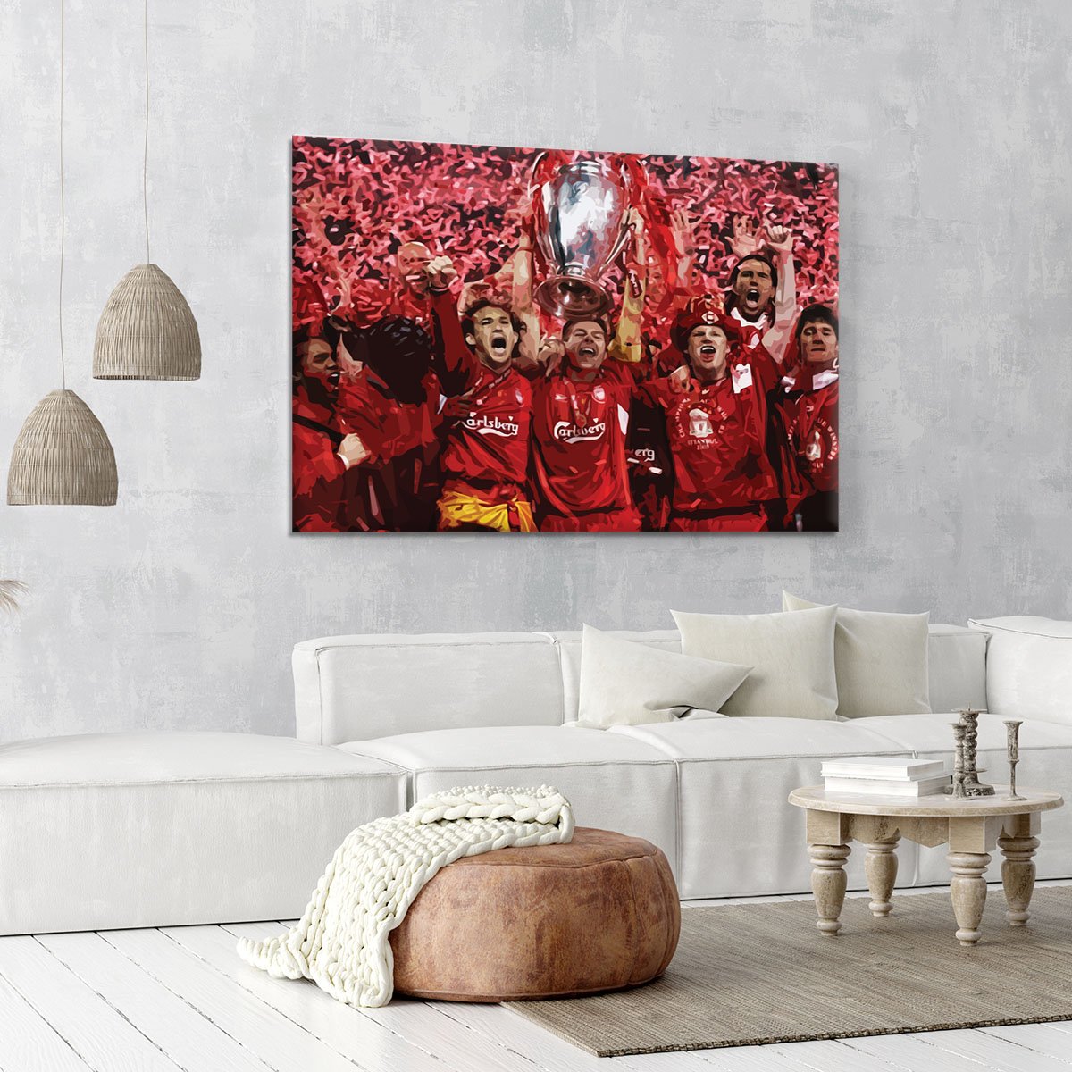 Liverpool Football Champions League In Istanbul Canvas Print or Poster