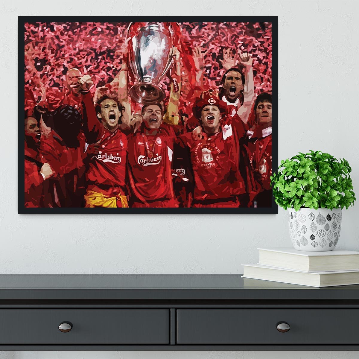Liverpool Football Champions League In Istanbul Framed Print - Canvas Art Rocks - 2