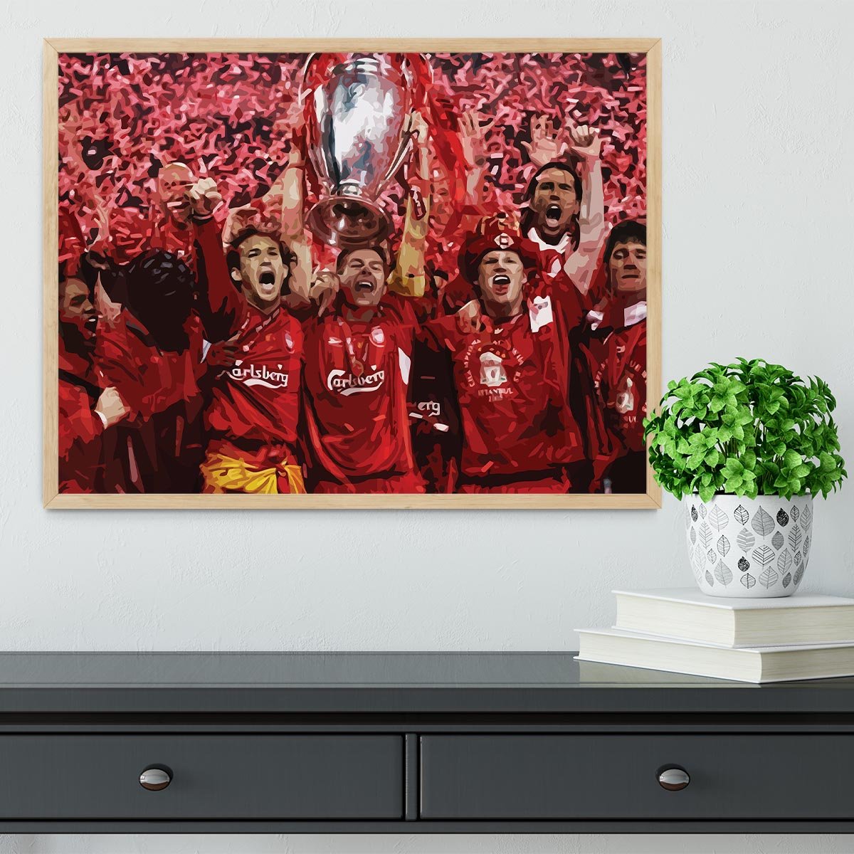 Liverpool Football Champions League In Istanbul Framed Print - Canvas Art Rocks - 4
