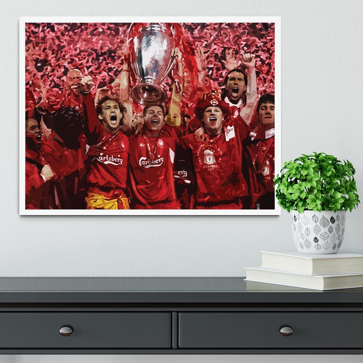 Liverpool Football Champions League In Istanbul Framed Print - Canvas Art Rocks -6