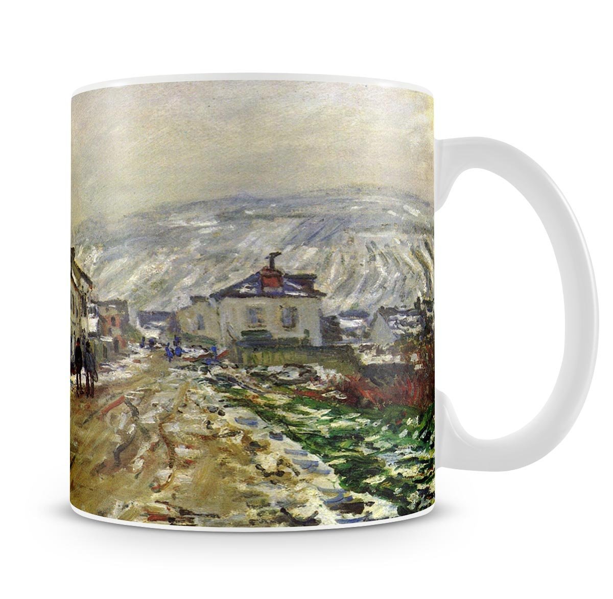 Local entrance of Vetheuil in the winter by Monet Mug - Canvas Art Rocks - 4