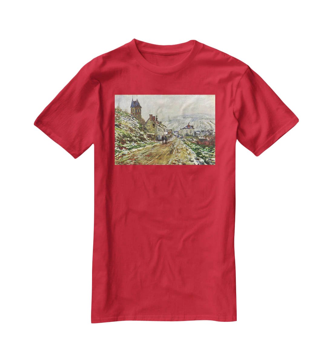 Local entrance of Vetheuil in the winter by Monet T-Shirt - Canvas Art Rocks - 4