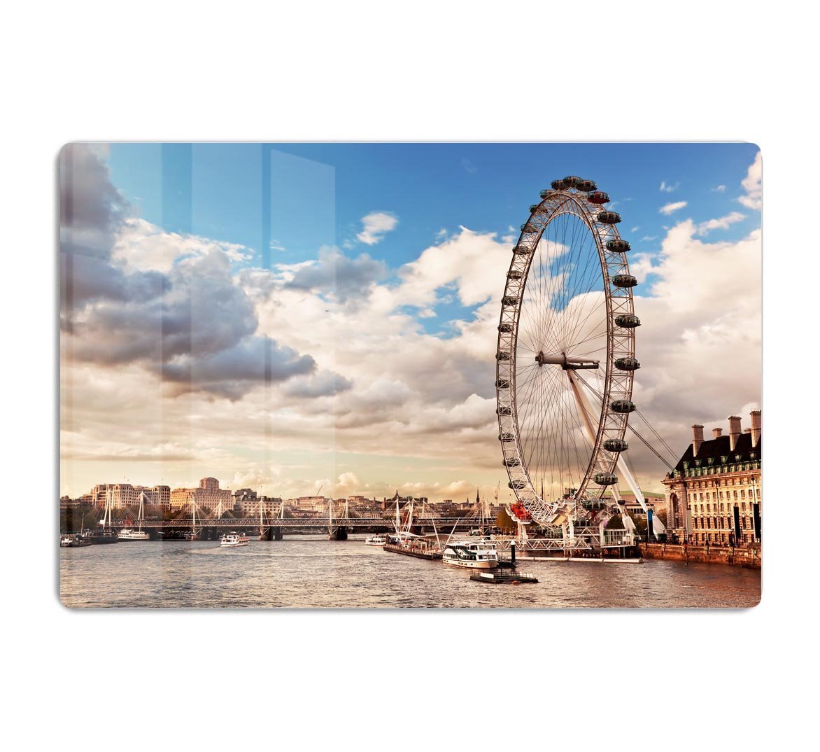 London Eye on River Thames HD Metal Print