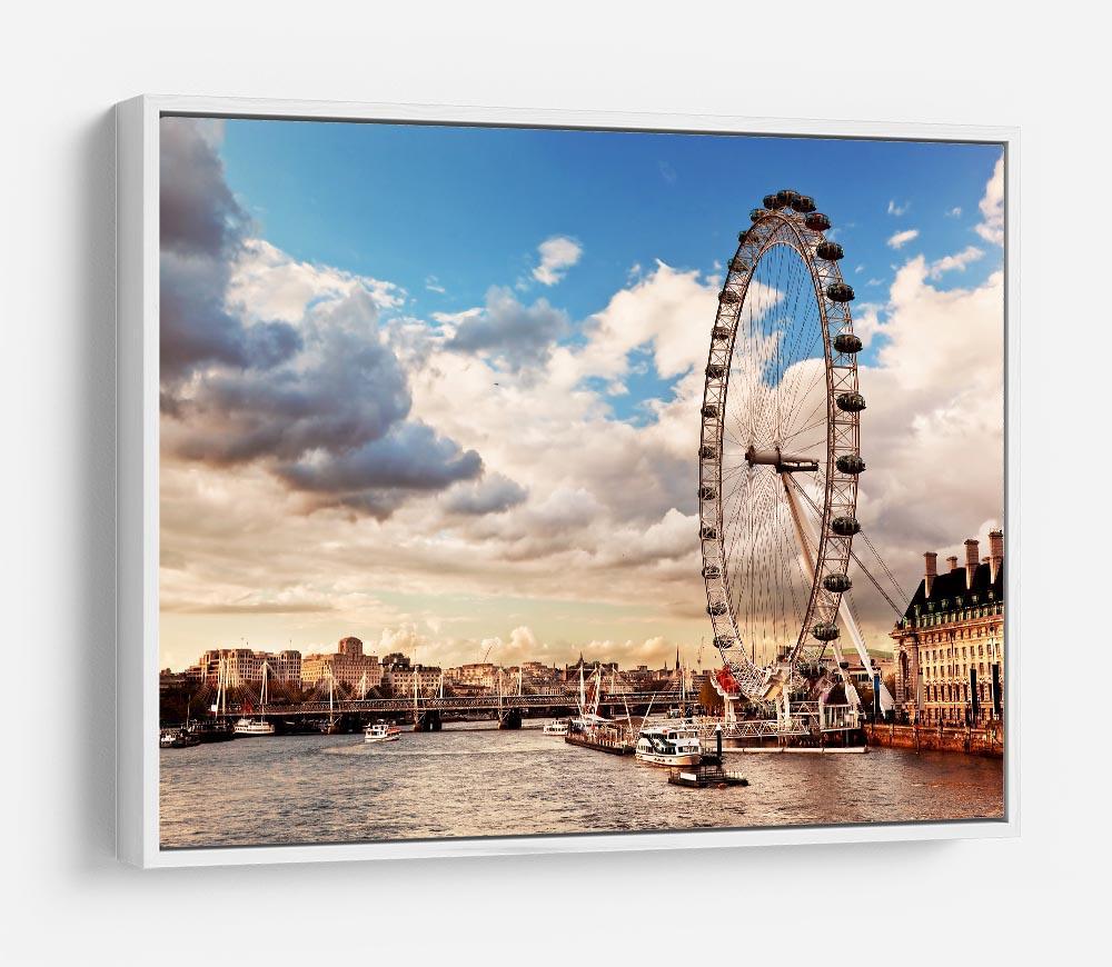 London Eye on River Thames HD Metal Print