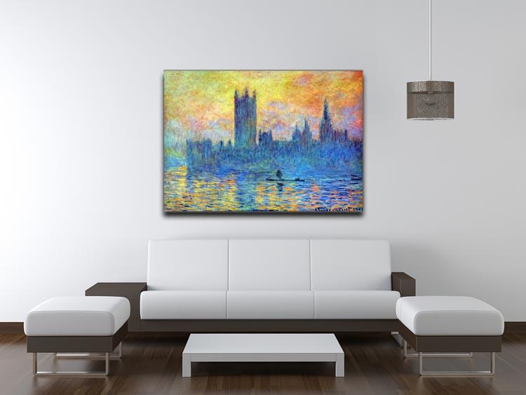 London Parliament in Winter by Monet Canvas Print & Poster - Canvas Art Rocks - 4