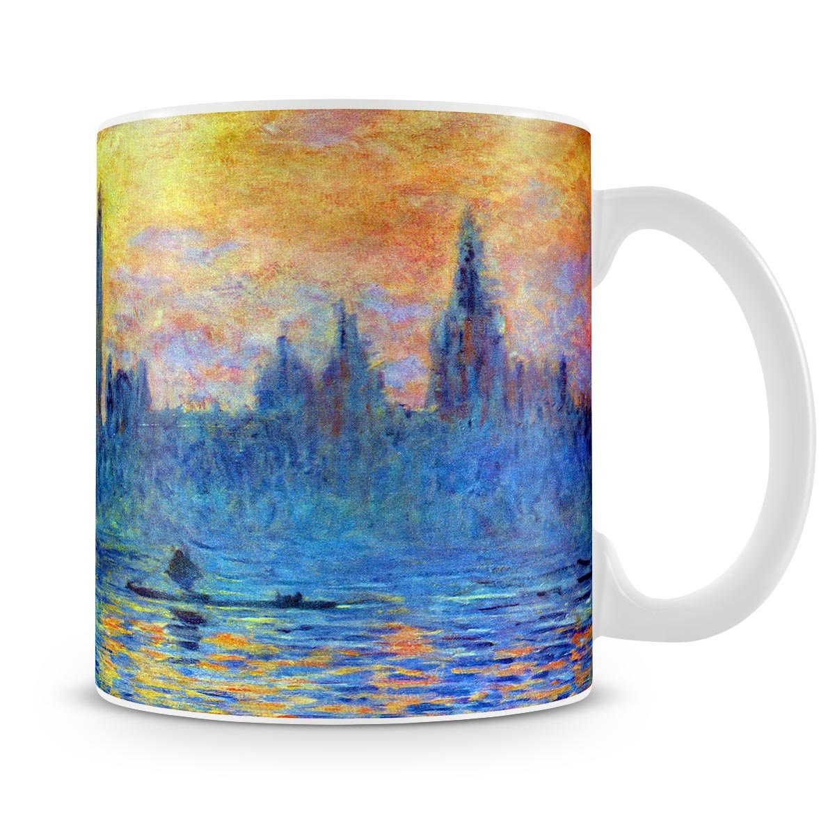 London Parliament in Winter by Monet Mug - Canvas Art Rocks - 4