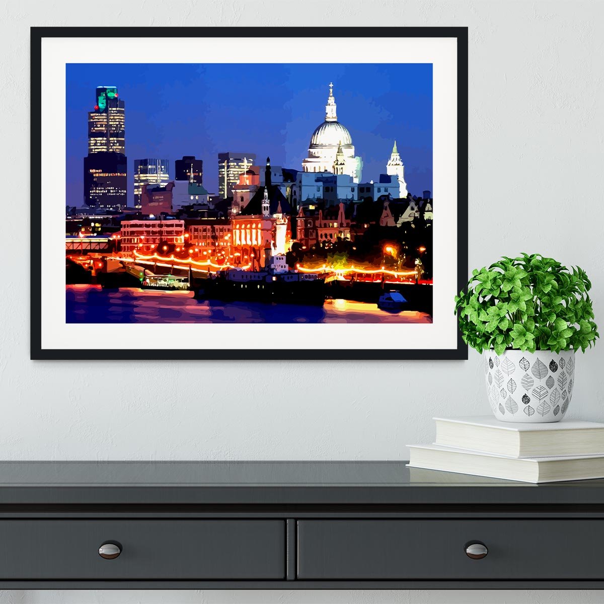 London Skyline Framed Print - Canvas Art Rocks - 1