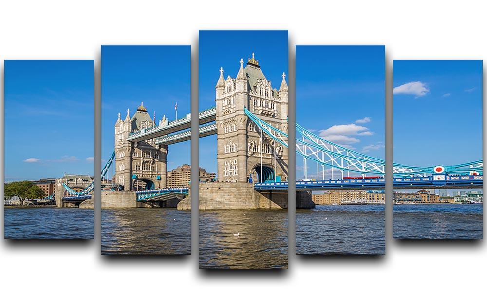 London Tower Bridge 5 Split Panel Canvas  - Canvas Art Rocks - 1