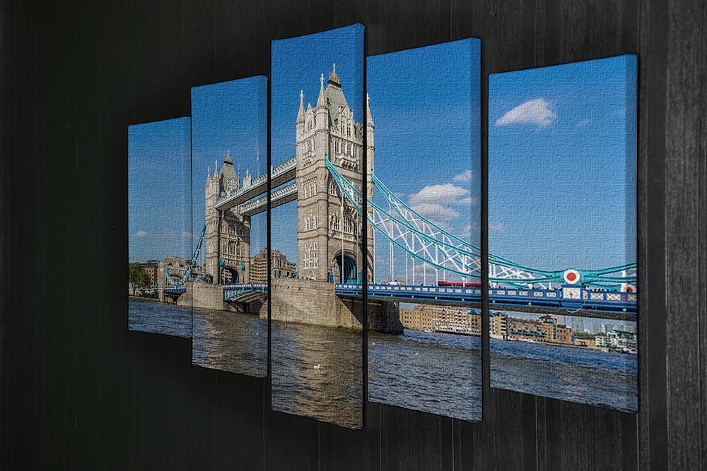 London Tower Bridge 5 Split Panel Canvas  - Canvas Art Rocks - 2