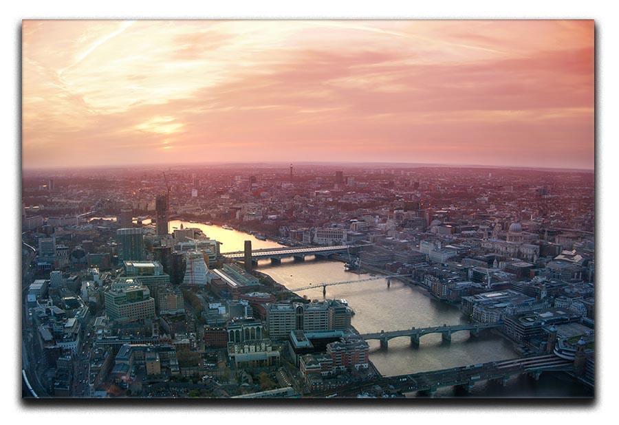 London business and financial aria view Canvas Print or Poster  - Canvas Art Rocks - 1