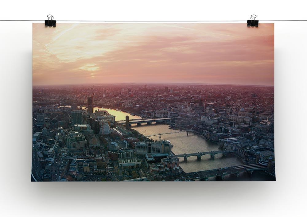 London business and financial aria view Canvas Print or Poster - Canvas Art Rocks - 2