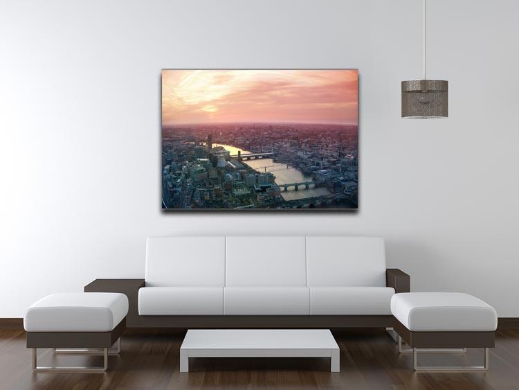 London business and financial aria view Canvas Print or Poster - Canvas Art Rocks - 4