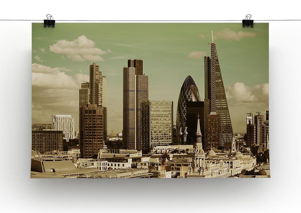 London city rooftop view with urban architectures Canvas Print or Poster - Canvas Art Rocks - 2