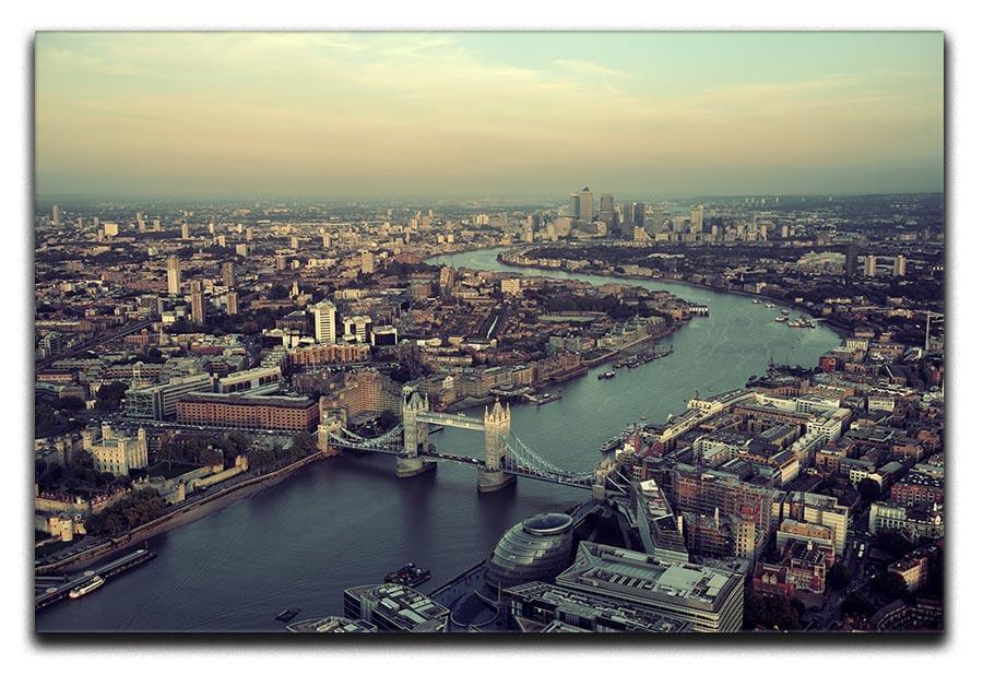 London rooftop view panorama at sunset Canvas Print or Poster  - Canvas Art Rocks - 1