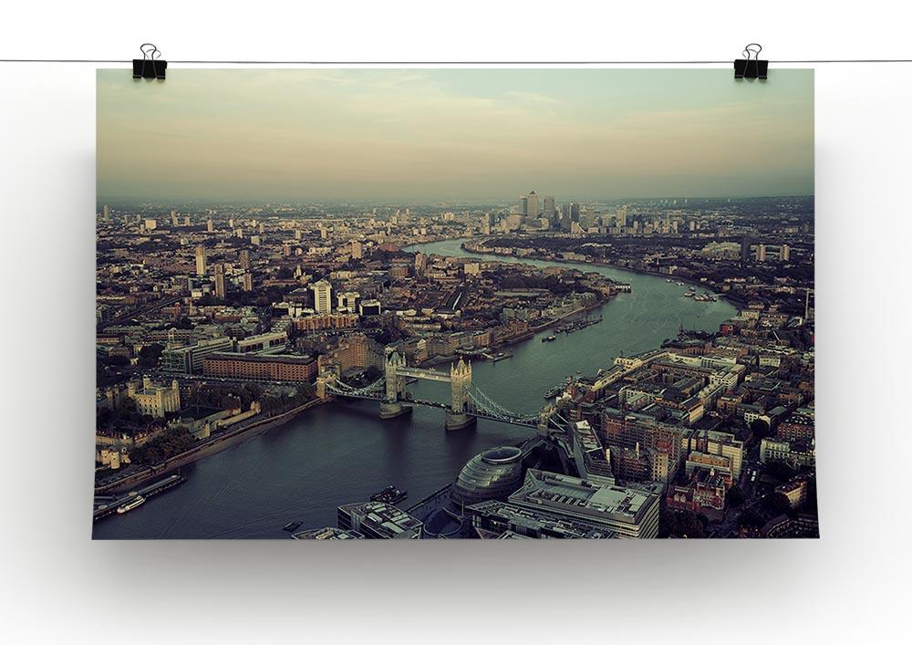 London rooftop view panorama at sunset Canvas Print or Poster - Canvas Art Rocks - 2