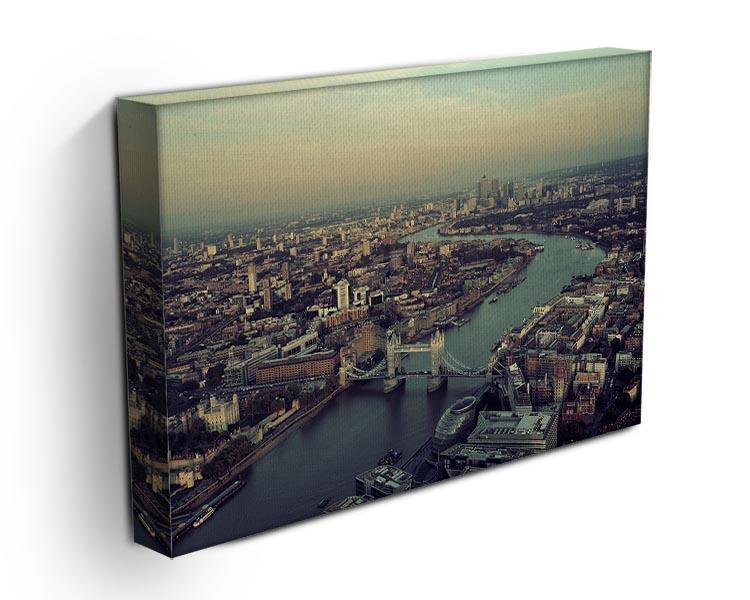 London rooftop view panorama at sunset Canvas Print or Poster - Canvas Art Rocks - 3