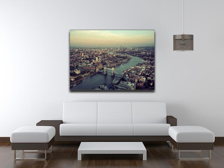 London rooftop view panorama at sunset Canvas Print or Poster - Canvas Art Rocks - 4