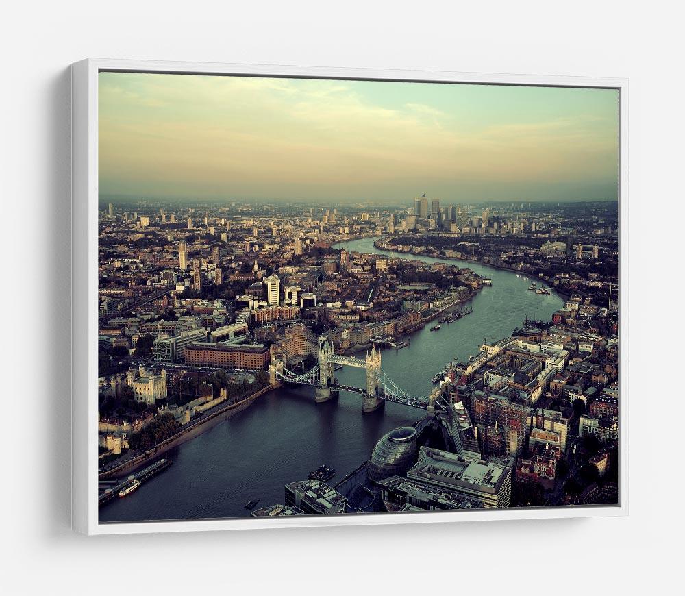 London rooftop view panorama at sunset HD Metal Print