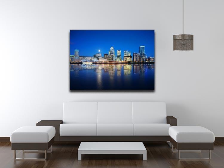 London skyscrapers reflected Canvas Print or Poster - Canvas Art Rocks - 4