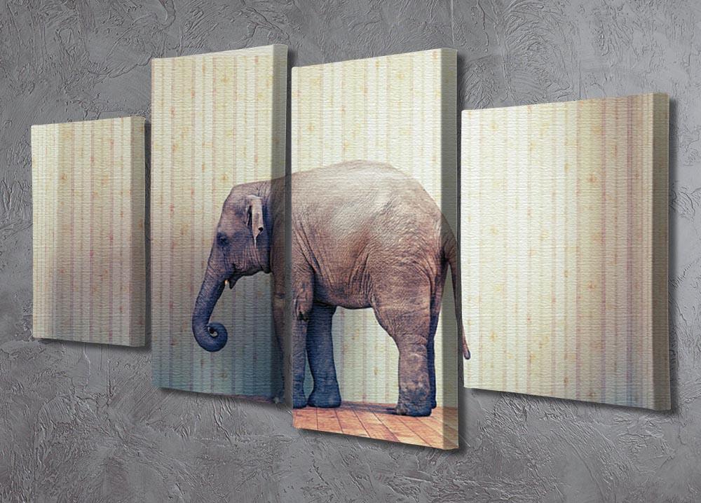 Lone elephant in the room 4 Split Panel Canvas - Canvas Art Rocks - 2