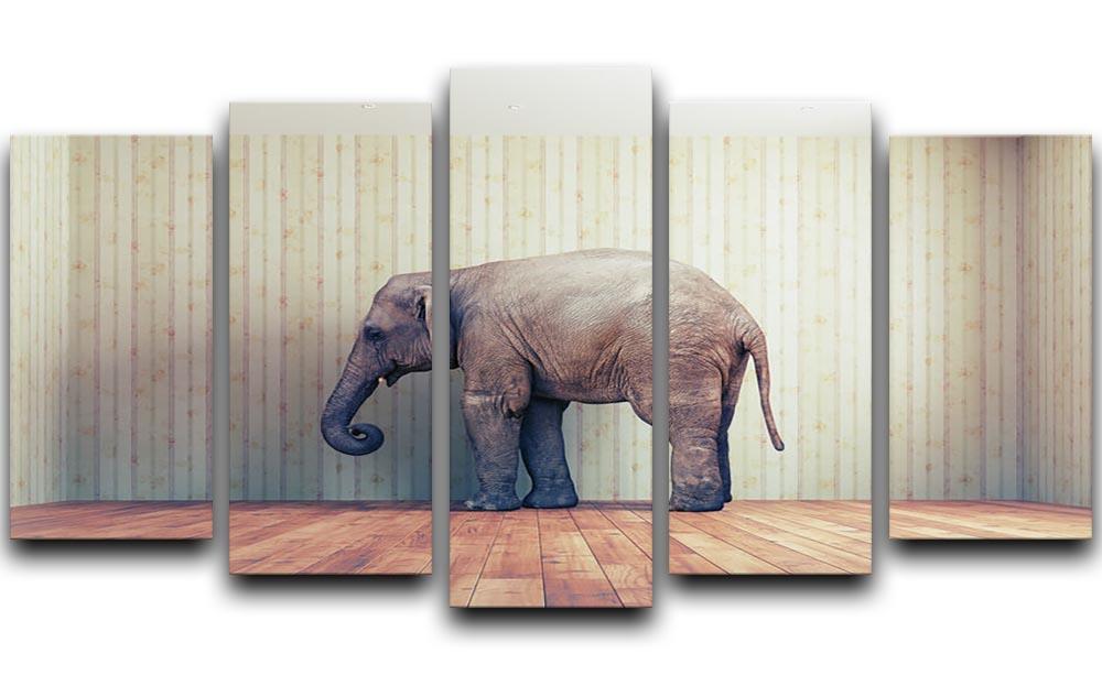Lone elephant in the room 5 Split Panel Canvas - Canvas Art Rocks - 1