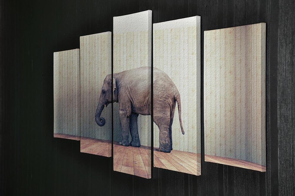Lone elephant in the room 5 Split Panel Canvas - Canvas Art Rocks - 2