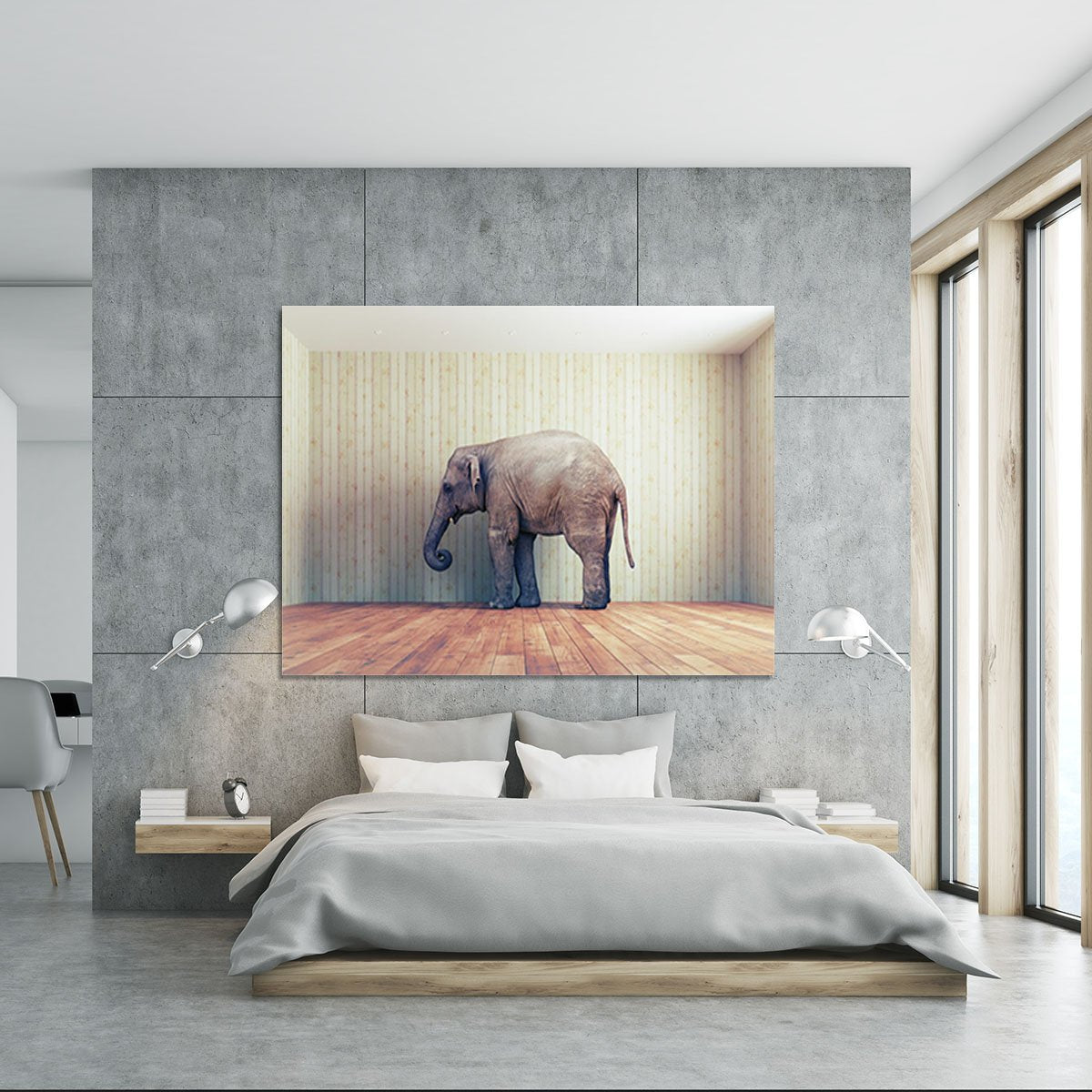 Lone elephant in the room Canvas Print or Poster