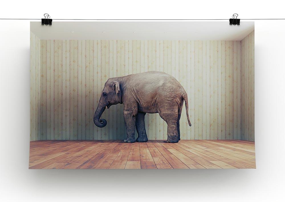 Lone elephant in the room Canvas Print or Poster - Canvas Art Rocks - 2