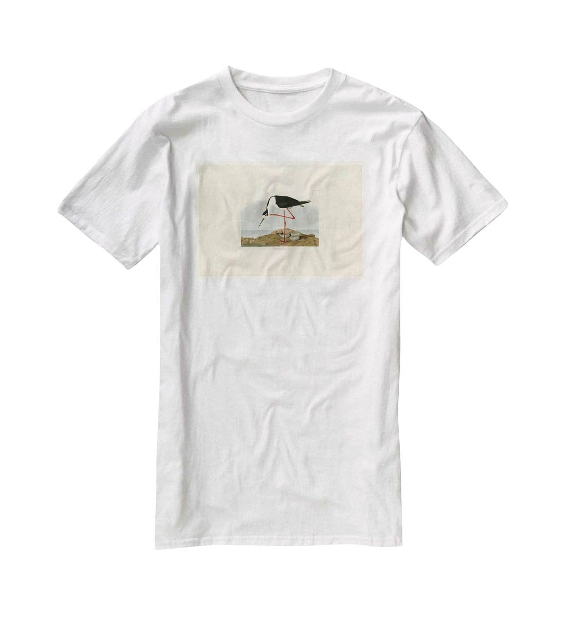 Long legged Avocet by Audubon T-Shirt - Canvas Art Rocks - 5
