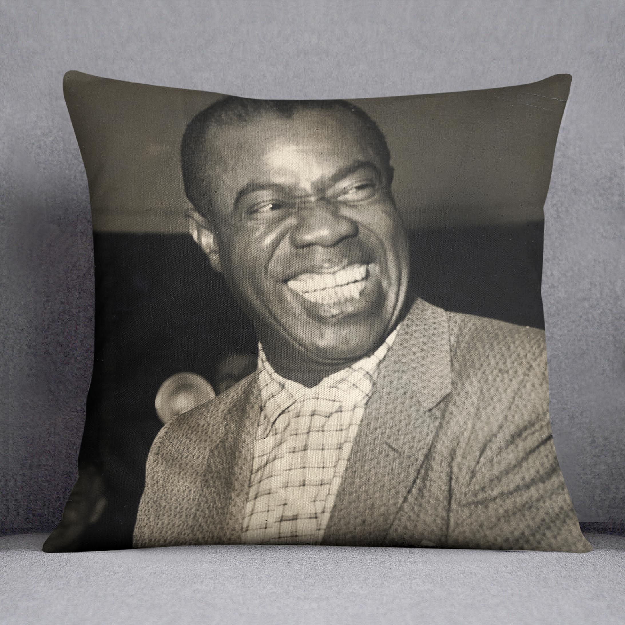 Louis Armstrong laughs Cushion