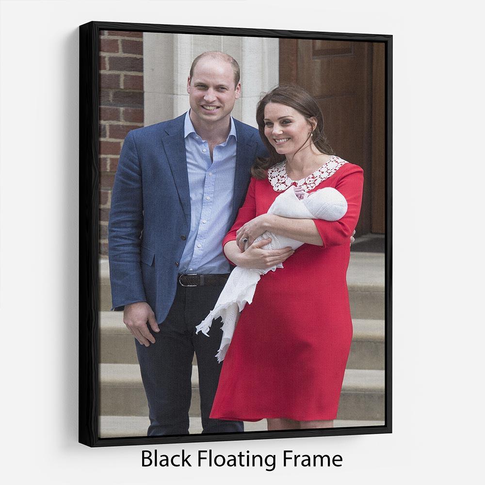 Louis Arthur Charles with the Duke and Duchess of Cambridge Floating Frame Canvas
