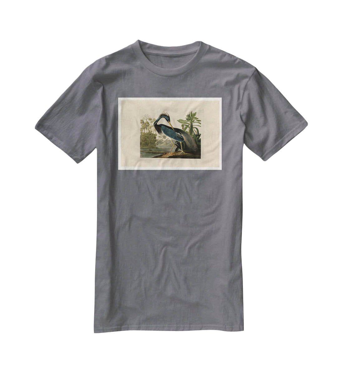 Louisiana Heron by Audubon T-Shirt - Canvas Art Rocks - 3